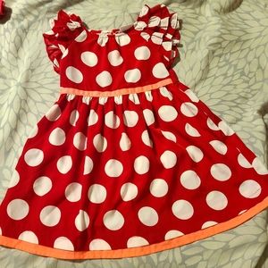 Girls used 4T circo red polka dot dress #122
